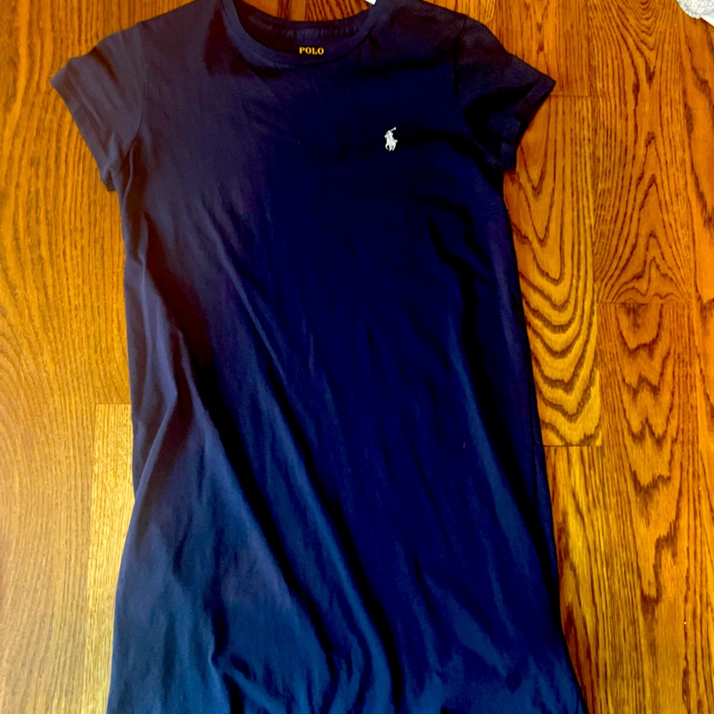 Navy blue polo dress. Washed and never worn.